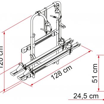 Carry Bike 200 DJ Ducato antes 2006 02093A65A dimensiones