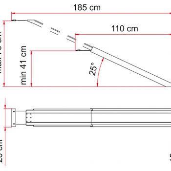 esquema rampa moto autocaravana fiamma 02095 04