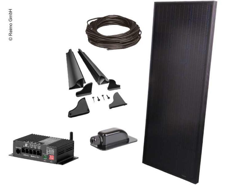 Kit Solar 100W All-Black + Regulador MPPT para autocaravanas y furgonetas  camper