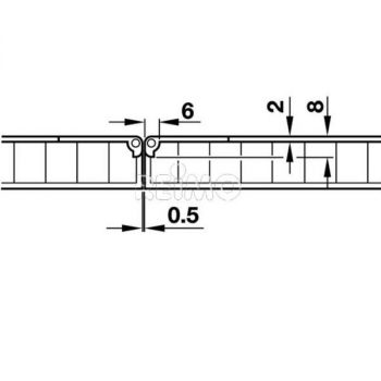 Bisagra plegable reforzada 65 x 30 2